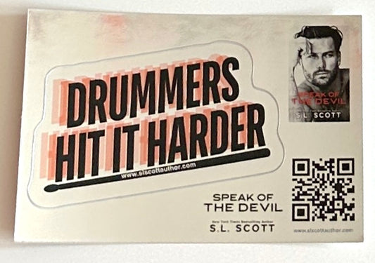 Drummers Hit it Harder Sticker - Mirror