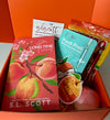 Long Time Coming Peaches Book Box (Signed Long Time Coming Special Edition, Korean Skincare Lotion (Peach-shaped & Scented), Peach Korean Skincare Face Mask, S.L. Scott Pen, 3 Long Time Coming Stickers, Peach Gummies, Peach Tea)
